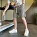 Men's Houndstooth Shorts Casual Loose Sports Five Point Mid Length Trendy Summer Thin Pants_viptrois.com