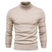 Autumn/Winter Men's New Bottom Slim Fit High Neck Casual Knitted Sweater_viptrois.com