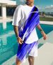 Men's T-shirt Sports Style Digital Printing DIY Workwear Set 3D Short Sleeve_viptrois.com