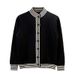 Men's Casual Autumn Knit Cardigan Slim Fit Striped Pullover Sweater With Stand Collar_viptrois.com
