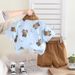 2025 New Cute Casual Thin Summer Set For Baby Boys Cool And Handsome Full Print Bear Shirt Short Sleeve_viptrois.com