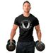 2025 Men's Loose Letter Basketball Training Elastic European And American Trendy Short Sleeve T-shirt_viptrois.com