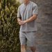 Men's Cotton Short Sleeve T-Shirt And Shorts Set Casual Sports Suit Thin Summer Wear M-5XL Sizes Available_viptrois.com