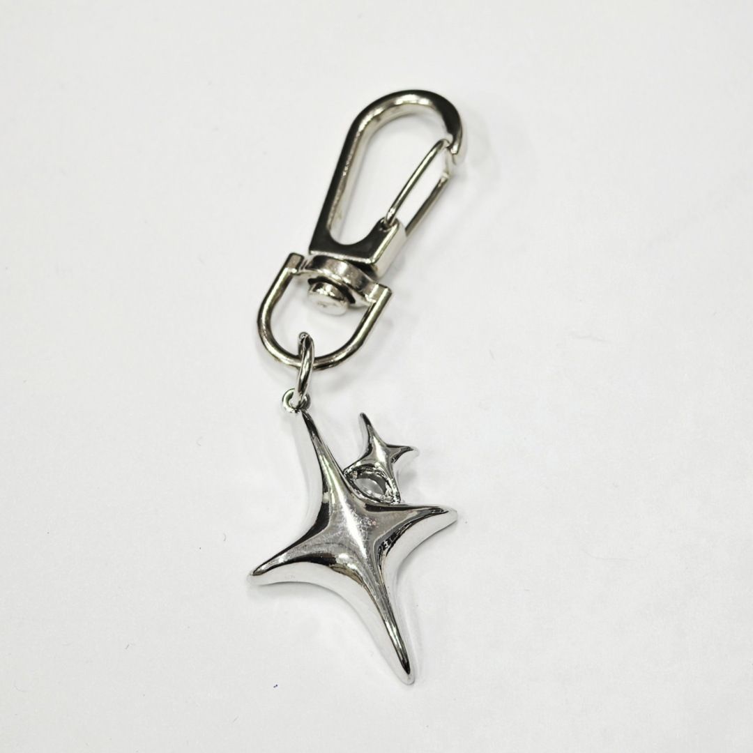 Ianworth Korean Metal Alloy Star Simple Pendant Keychain Bag Pendant Accessories Cross Border E Commerce_viptrois.com