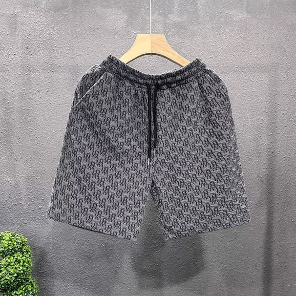 Men's Clothing Design Pattern White Shorts Men's Trendy Brand Handsome Shorts Men's Summer Home Wear Beach Pants Shorts_viptrois.com