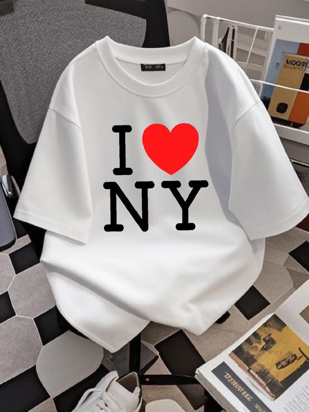 I Love NY Love New York Heart Love NY New York Love NYC Unisex T-Shirt Graphic Versatile Streetwear Soft Slightly Fashion Top For Everyday Wear_viptrois.com