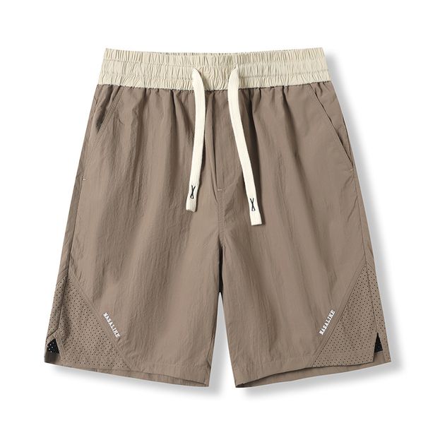 Good Quality Nylon Shorts, Loose Casual Pants Sporty, Comfortable, Breathable Five Quarter Shorts Men, Korean Version_viptrois.com