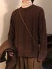 Couple Fried Dough Twists Sweater Men's Winter Thickened Men's Long Sleeve Knitwear Round Neck_viptrois.com