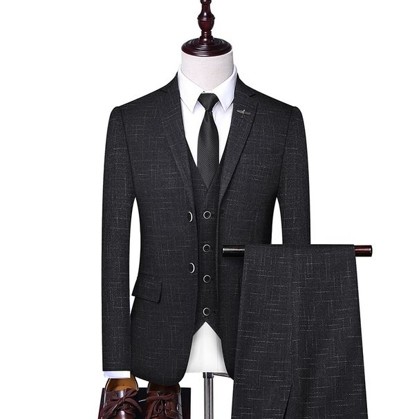 New Men's Spring Men's Casual Suits Korean Style Slim Three Piece Small Suits Formal Dresses Wholesale_viptrois.com
