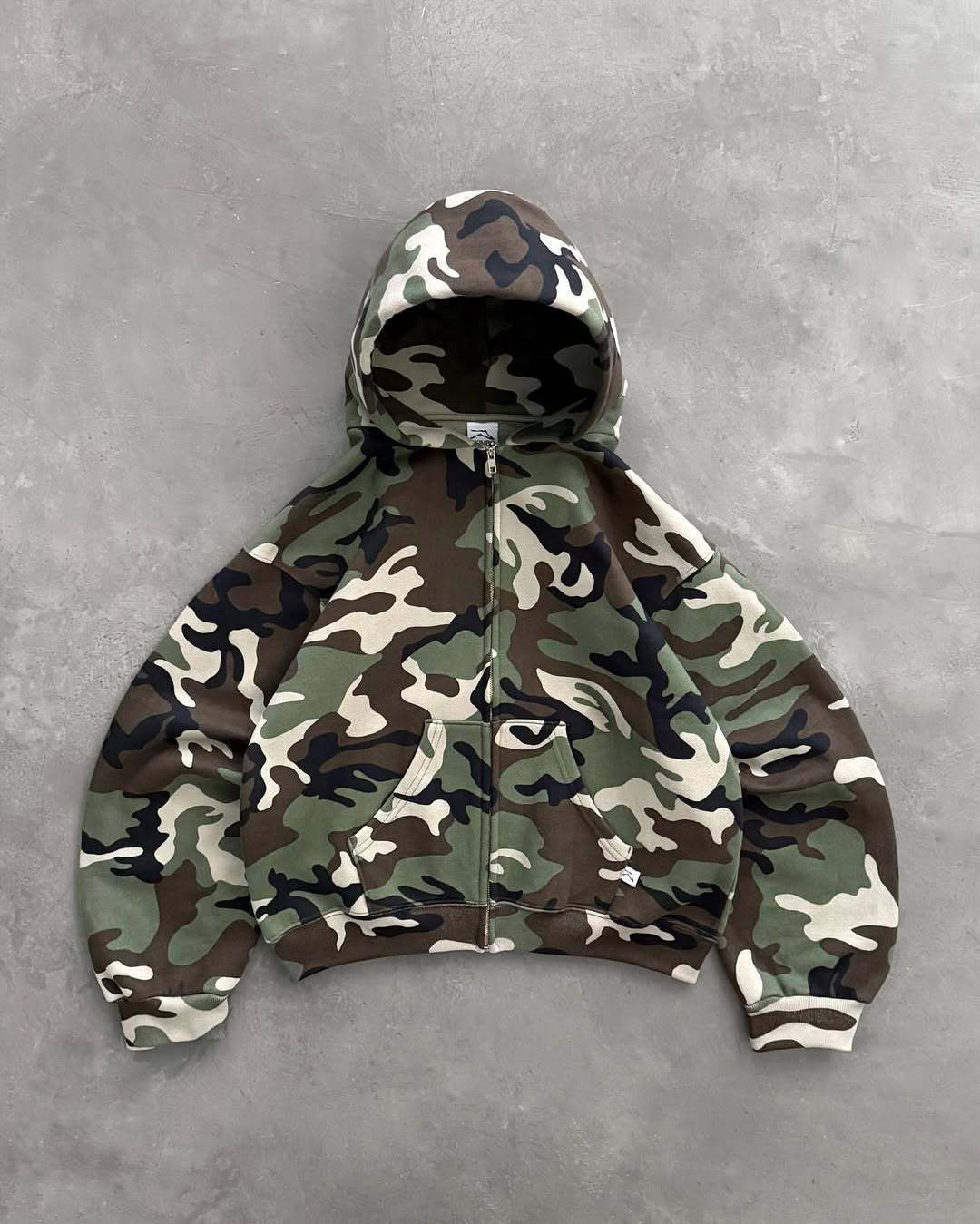 Urban Camo Print Hoodie & Joggers Set - Trendy Unisex Streetwear Tracksuit, Loose Fit Sweatshirt & Pants For Casual & Sporty Style_viptrois.com
