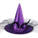 Halloween Wizard Decoration Medieval Demon Witch Pointed Masquerade Mesh Hat_viptrois.com
