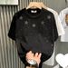 Men's Clothing Internet Celebrity Hot Style Niche Men's T-shirt Short-sleeved Pure Cotton Star Hot Diamond Fashion Brand Half-sleeved T-shirt Local_viptrois.com