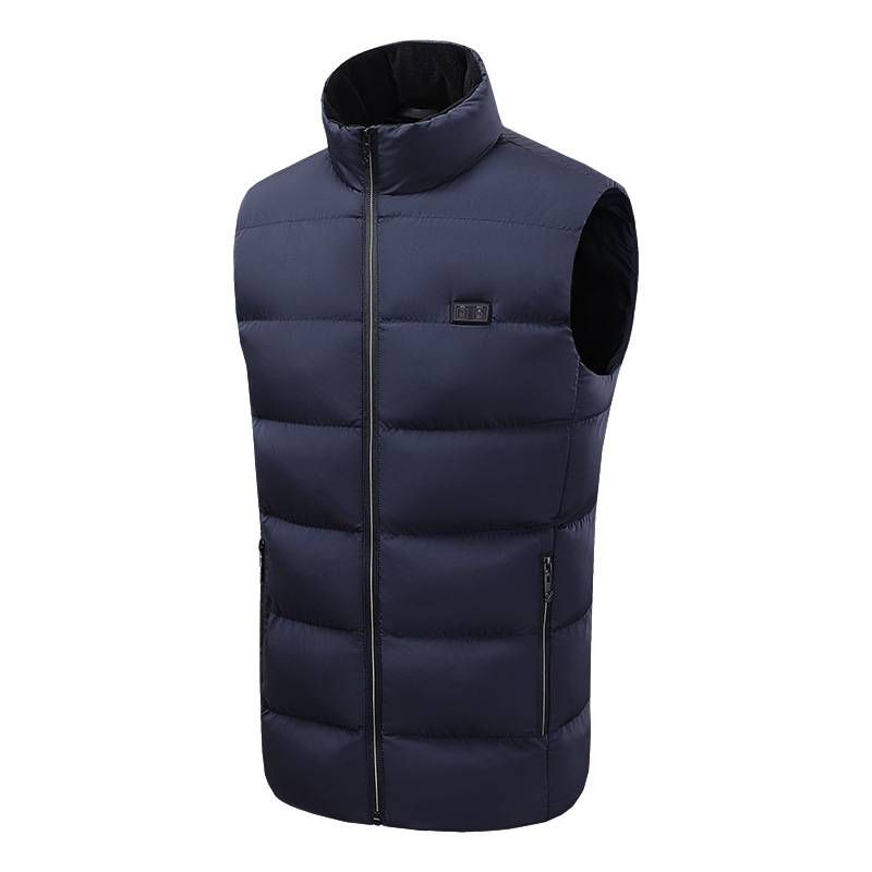 Men's Thickened 9-piece Heated Vest Stone Thin Ink USB Heating Vest Large Size Casual Vest_viptrois.com