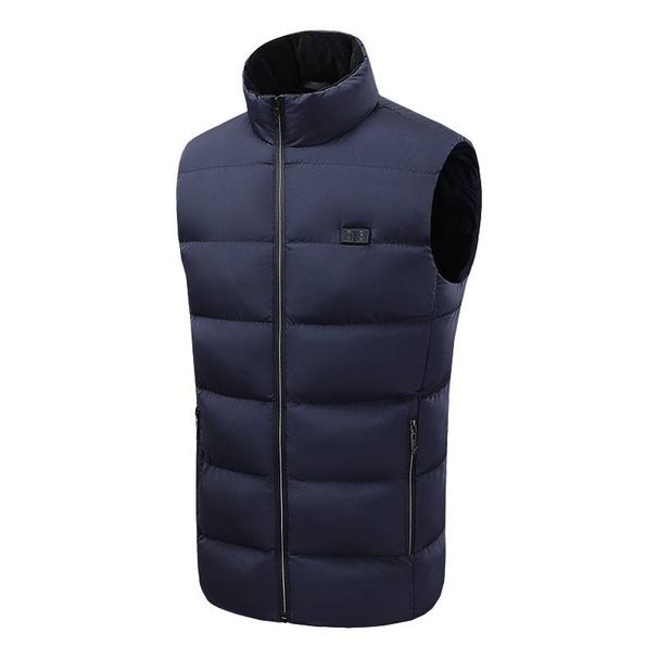 Men's Thickened 9-piece Heated Vest Stone Thin Ink USB Heating Vest Large Size Casual Vest_viptrois.com