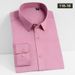 Men's Clothing Long Sleeve High Elastic Men's Stretch Bamboo Fiber Dress Shirt - Wrinkle-Resistant Business Casual Shirt With Hidden Placket_viptrois.com