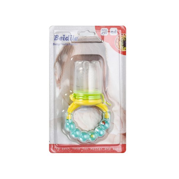 Mother & Kids Baby Fruit And Vegetable Music Rattle Design Food Pacifier Fruit And Vegetable Bag Complementary Food Bite Pacifier_viptrois.com