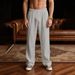 Men's Breathable Cotton Blend Straight Leg Casual Pants - Lightweight, Comfortable & Versatile For Sports & Daily Wear (12 Colors, S-XXXL)_viptrois.com