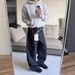 Heavyweight Boxy Hoodie –Inspired Cleanfit Style, Anti-Wrinkle Fleece, Unisex Oversized Pullover With Kangaroo Pocket (S-XL, Black/Grey)_viptrois.com
