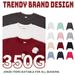 Minimalist Oversized Drop Shoulder Hoodie – Heavyweight 350G Cotton Unisex Pullover (S-3XL)_viptrois.com