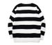 Retro Striped Sweater – Oversized Unisex Pullover (Grey/Blue/White, S-XL)_viptrois.com