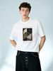European Style Men's Short Sleeve T-Shirt, Abstract Geometric VERTIGE Print, Casual Round Neck Streetwear Tee_viptrois.com