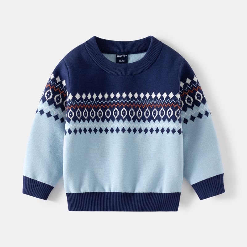 Kids'clothing Children's Sweater Boy's Patterned Sweater Baby Base Shirt_viptrois.com