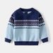 kids'clothing Children's sweater Boy's patterned sweater baby base shirt_viptrois.com
