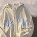 Men's Clothing Letter Print Hoodie Cardigan Zipper Sweater Casual Jacket_viptrois.com