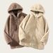 Men's Eco-Friendly Faux Fur Hooded Parka, Oversized Longline Zip-Up Winter Coat With Windproof Polyester Shell In Beige/Coffee (Sizes S-4XL)_viptrois.com