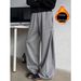 Men's High-Waisted Fleece Jogger Pants – Oversized Streetwear Sweatpants With Drawstring & Drop Hem (M-3XL)_viptrois.com
