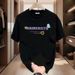 Men's Clothing Cotton Short Sleeved T Shirt Men's Trendy Brand Ins Loose Casual Round Neck Printed T Shirt Hong Kong Style Trendy Half Sleeve_viptrois.com