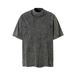 Men's Clothing Men's Clothing 2025 Summer New American Functional Trendy Brand Tee Heavy Washed Fried Color Splicing T Shirt Short Sleeve_viptrois.com