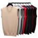 Men's V-Neck Wool Vest – Thickened Winter Sweater Vest, Classic & Warm Layering For Business & Casual Wear_viptrois.com