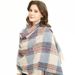 Unisex Double-sided fringe check shawl shawl for women_viptrois.com