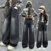 Children's Pants Girls Jeans Children's Fashionable Pants Middle And Large Children Girls All Match Straight Pants Trendy Foreign Trade_viptrois.com