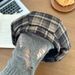 British Plaid JK Style Beret For Women, Spring And Autumn, Face Slimming Artist Hat, Large Head Circumference Newsboy_viptrois.com