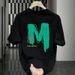 High End And Niche Round Neck Light Luxury Men's Short Sleeved Pure Cotton Fashion Label Printed Youth T-shirt Trend_viptrois.com