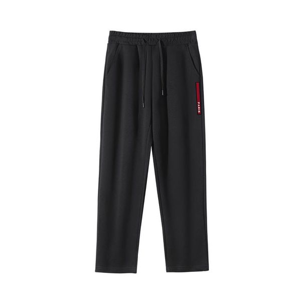 Men's Clothing Chinese Cotton Sweatpants Spring And Autumn Style Unisex Solid Color Loose Pants Wear Resistant High Elastic Straight Trousers 03_viptrois.com