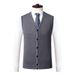 Men's Wool Blend V-Neck Sleeveless Vest - Stylish & Versatile Knit Cardigan For Casual & Smart Wear_viptrois.com