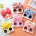 Sun Flower Sunglasses Bow Hairband Set Cute Baby Girls Hair Accessories Newborn Head Bands Summer Beach Photography Props 2Pcs_viptrois.com