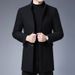 Loom Loom 2024 European And American Foreign Trade Autumn Winter Wool Mid-Length Trench Coat Men's Jacket With Cotton_viptrois.com