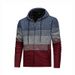 Men’s Winter Knit Cardigan – Fleece-Lined Hooded Sweater, Zipper Front, Casual & Warm (M-XXXL, Grey/Red/Blue)_viptrois.com