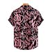 Men's Casual Short Sleeve Shirt With Graffiti Letter Print - Relaxed Fit & Breathable For Summer Wear_viptrois.com
