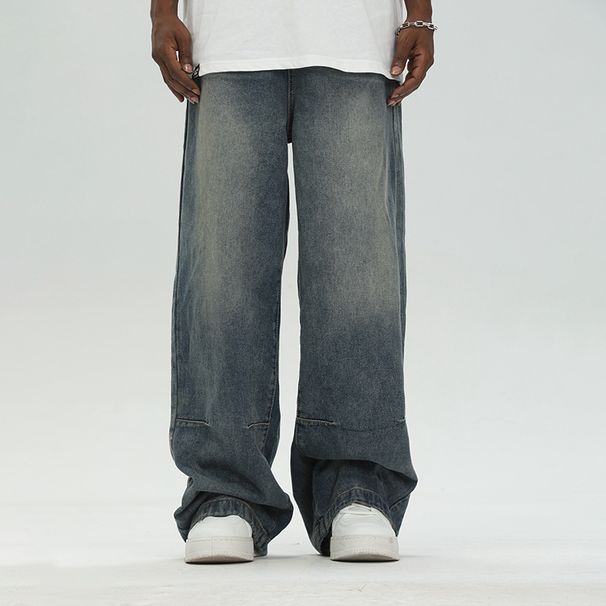 Men's Clothing High Street Loose Straight Wide Leg Casual Pants_viptrois.com