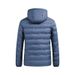 Men's Clothing Lightweight Down Jacket With Graphene, 85% White Duck Down, Windproof & Warm, Slim Fit, Hooded, Solid Colors (Black, Mist Blue)_viptrois.com