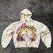 Y2k Graffiti Hoodie – Unisex Oversized Zip-Up Sweatshirt With Angel Print (Black/White) – Retro Streetwear, Breathable Polyester, Drop-Shoulder Fit_viptrois.com