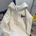 Cityboy Teen Design Sense Niche Fleece Thickened Sweater Autumn And Winter 2024 New Loose Hooded Jacket_viptrois.com