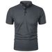 Summer Men's Short Sleeve Collar Tshirts New Solid Color Casual Polo Shirt Trendy Breathable Loose Basic Splice Top_viptrois.com