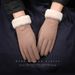 Women's Winter Warm Gloves Autumn and Winter Outdoor Cycling Driving Windproof Touch Screen Girls Cute De Velvet Plus Velvet_viptrois.com