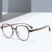 Women's Eyewear Frames New Tr90 Men And Women's Plain Mirror Retro Round Large Frame Glasses Myopia Glasses Frame High End Brown_viptrois.com